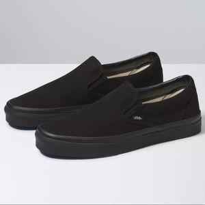All black VANS slipon